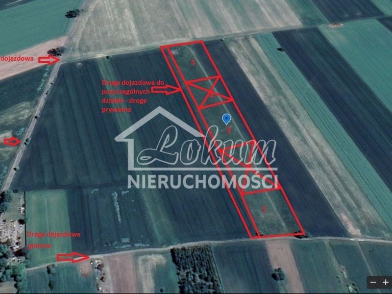 Działka rolna 3395 m², Poczernin - ID: 15442055