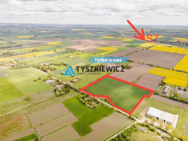 Blisko Nowego Dworu Gdańskiego i S7, ok. 6,4 ha - ID: 15673677