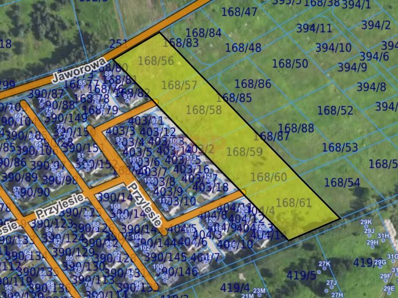 Działka budowlana 1,11 ha, Domaszczyn, Przylesie - ID: 15831296