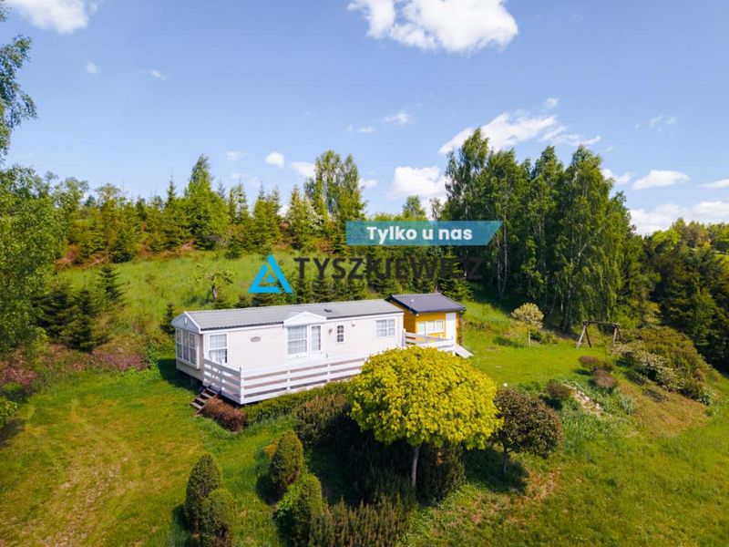 Działka z domkiem holenderskim - widok na jezioro. - ID: 15898841