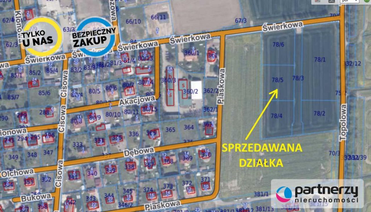 Działka na sprzedaż, Koszwały