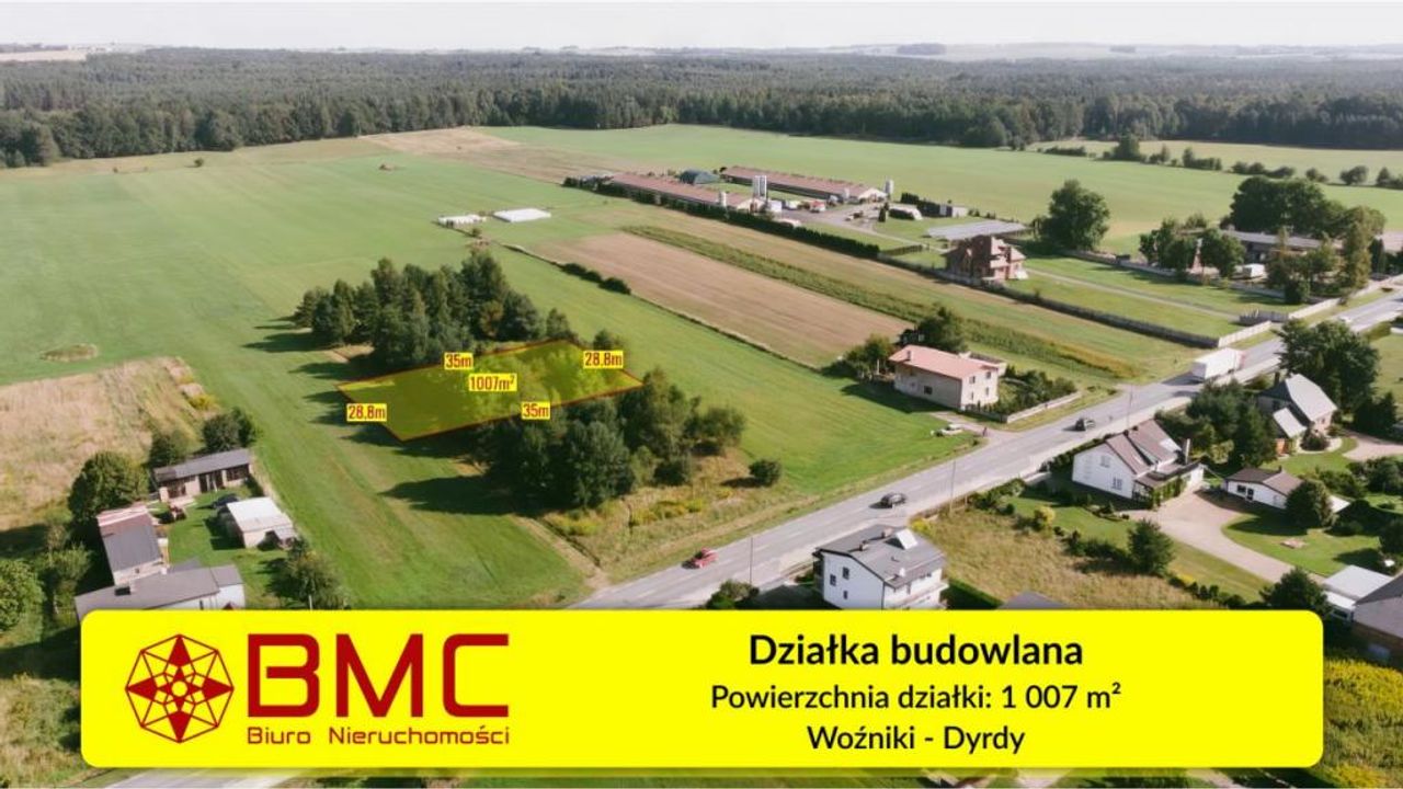 Działka na sprzedaż, Woźniki, Dyrdy