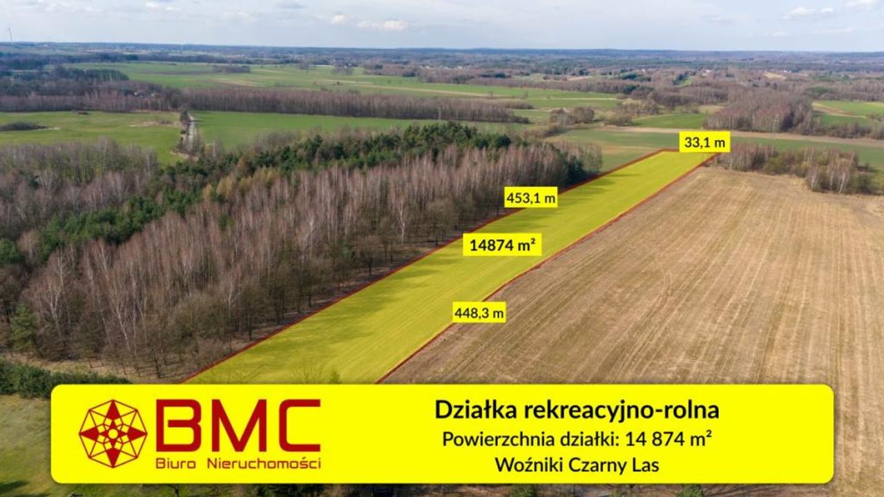 Działka na sprzedaż, Woźniki, Czarny las