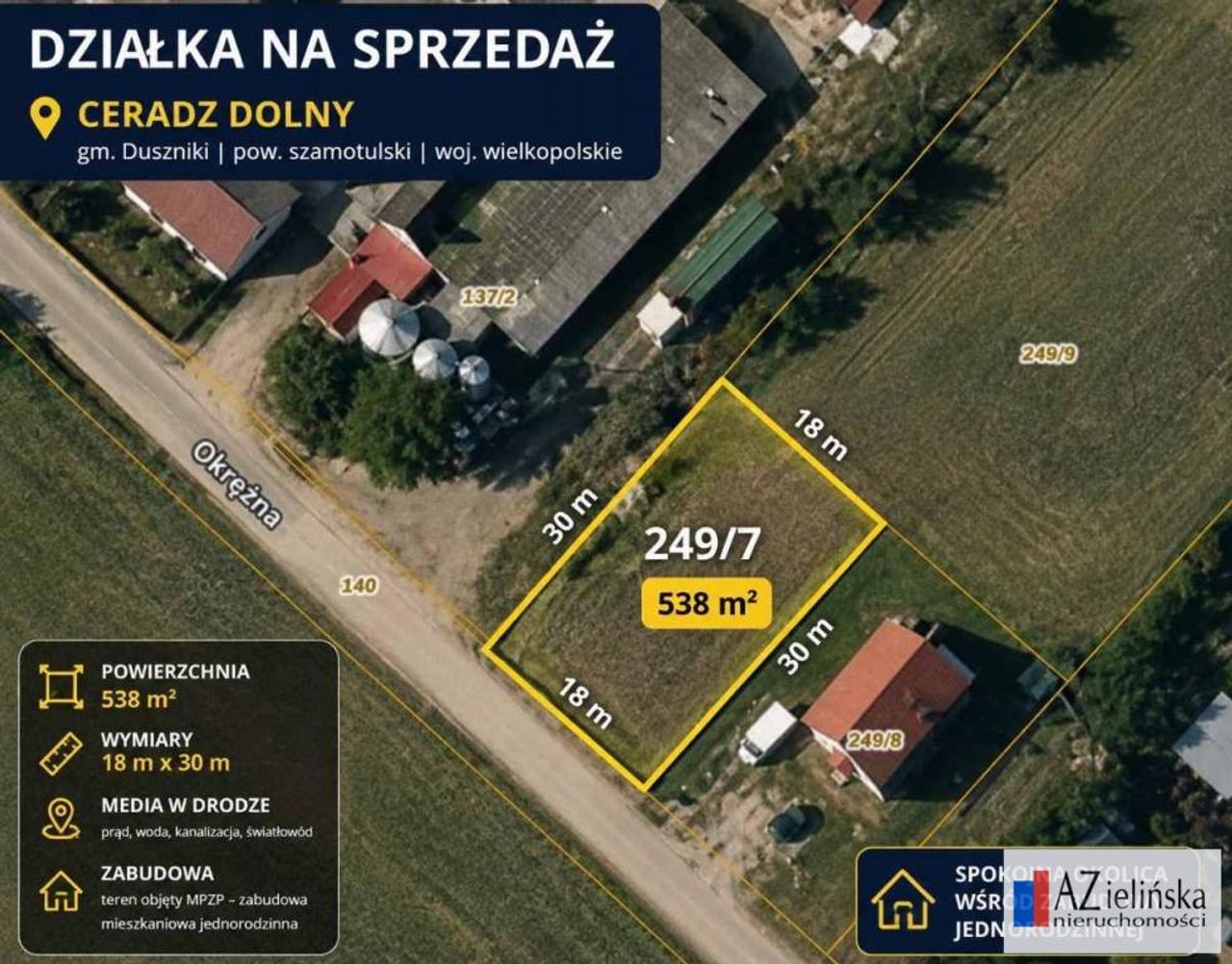 Działka na sprzedaż, Duszniki
