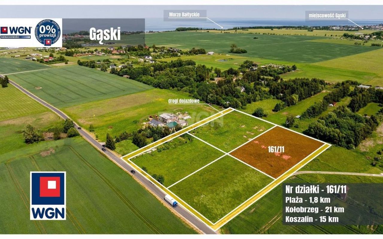 Działka na sprzedaż, Gąski